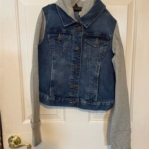 SO Blue Denim Jacket with Gray Sleeves